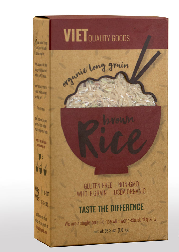 Viet Quality Goods Organic Rice - Long Grain Brown Jasmine Rice